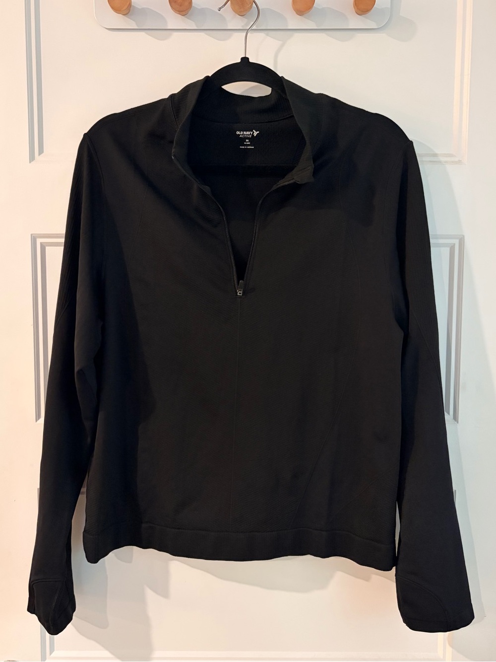 Old Navy Active Women’s Black Ribbed Quarter-Zip Pullover Sweater | 3X